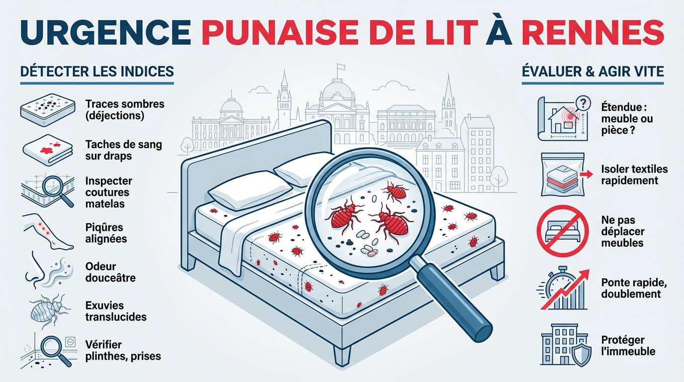Intervention professionnelle contre les punaises de lit à Rennes